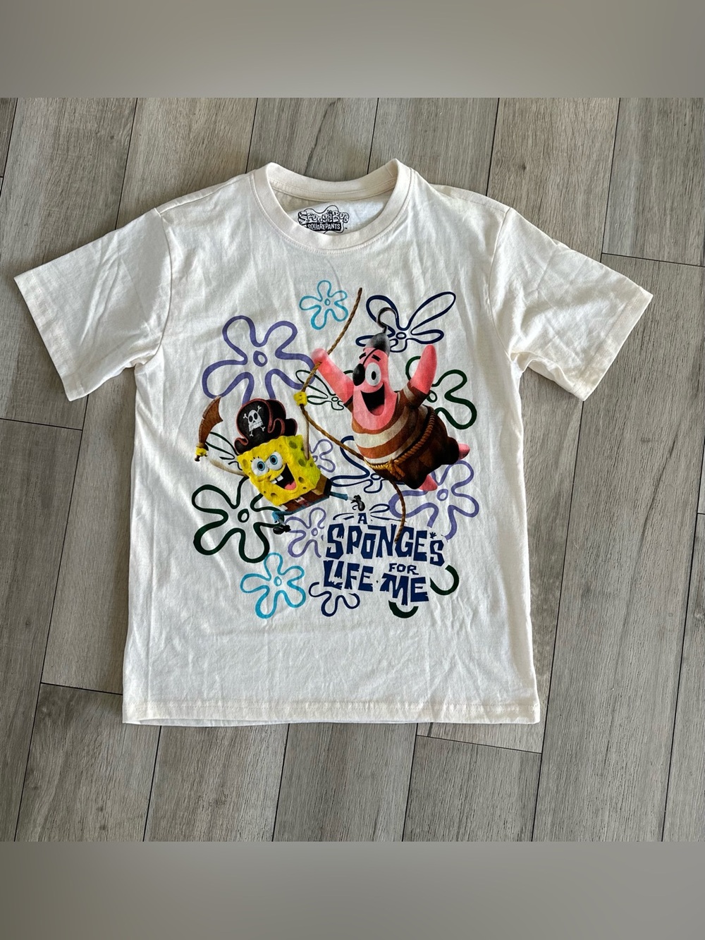 SpongeBob SquarePants Pirate Graphic T-Shirt Size S 2025